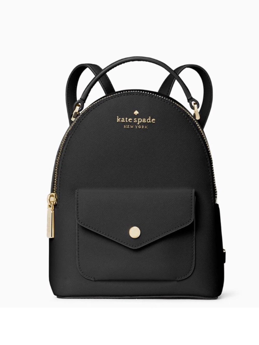 ♠️ Kate Spade Schuyler Saffiano Mini Backpack, Black NWT